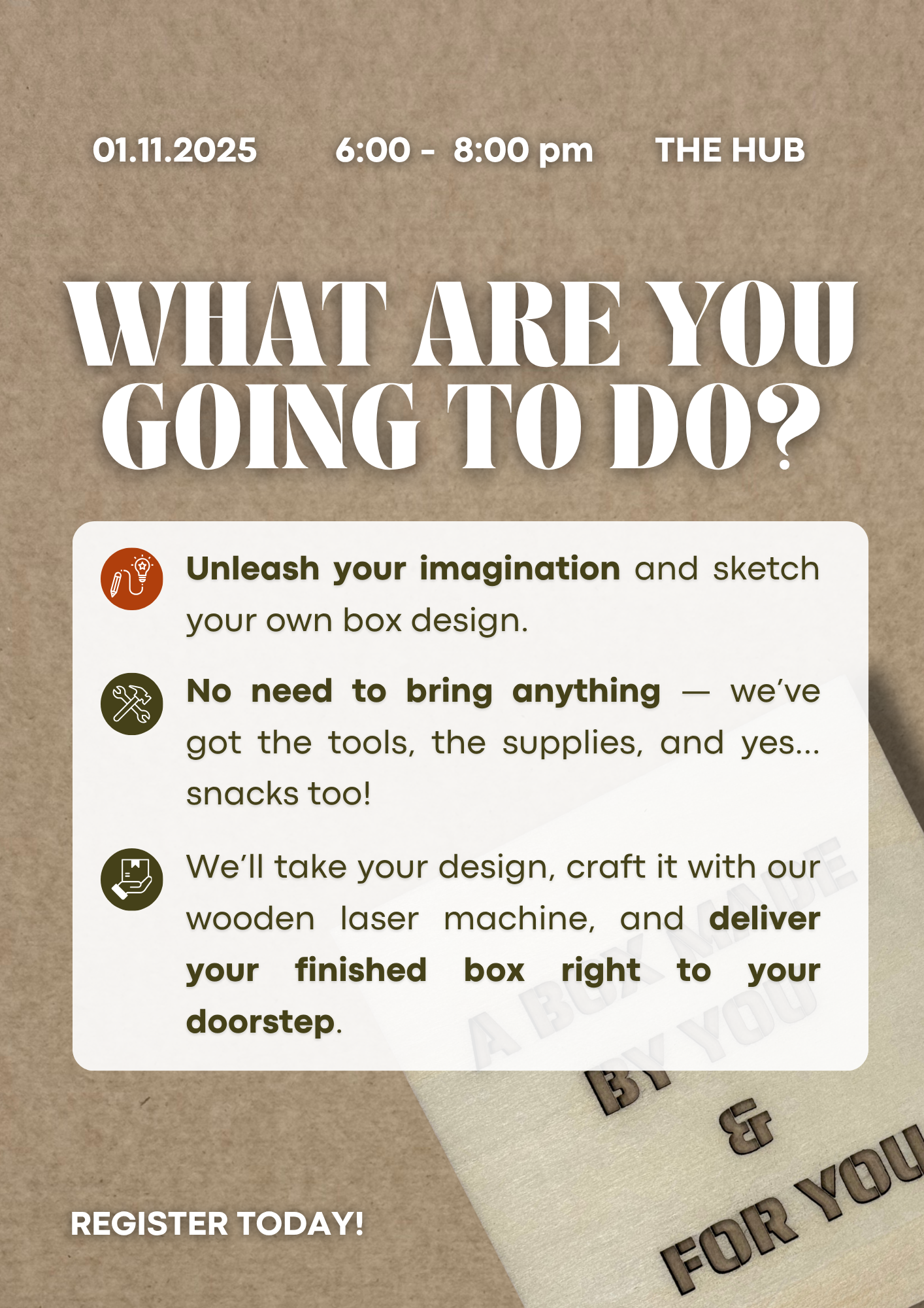 Design Your Wooden Box Workshop